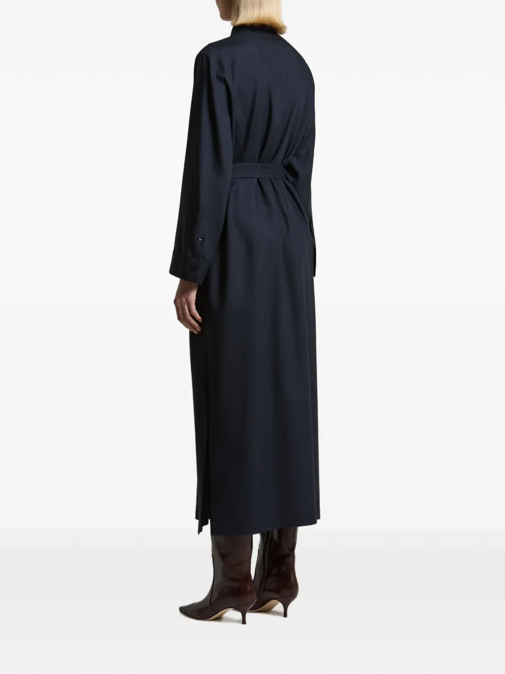 Peserico Maxi-jurk met verfraaide kraag Blauw