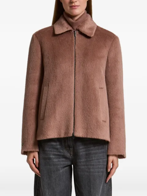 Peserico zip-up faux-fur jacket