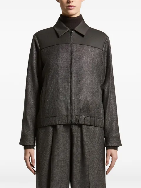 Peserico panelled elasticated-hem jacket