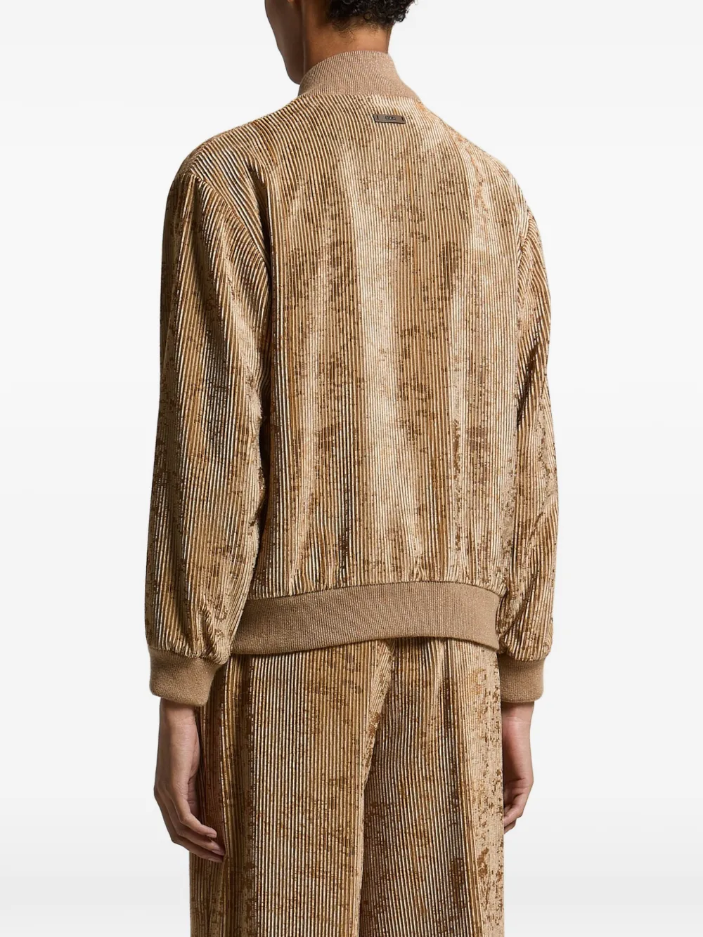 Peserico Bomberjack met plissé-effect Beige