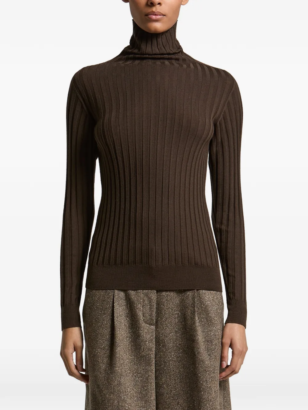 Peserico ribbed-knit roll-neck sweater