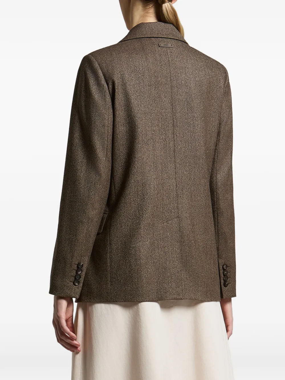 Peserico Blazer met enkele rij knopen Bruin