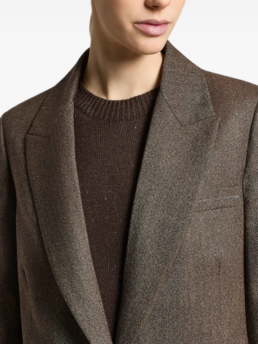 Peserico Blazer met enkele rij knopen Bruin