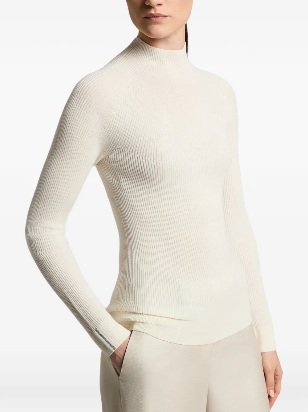 Peserico Ribgebreide trui Beige