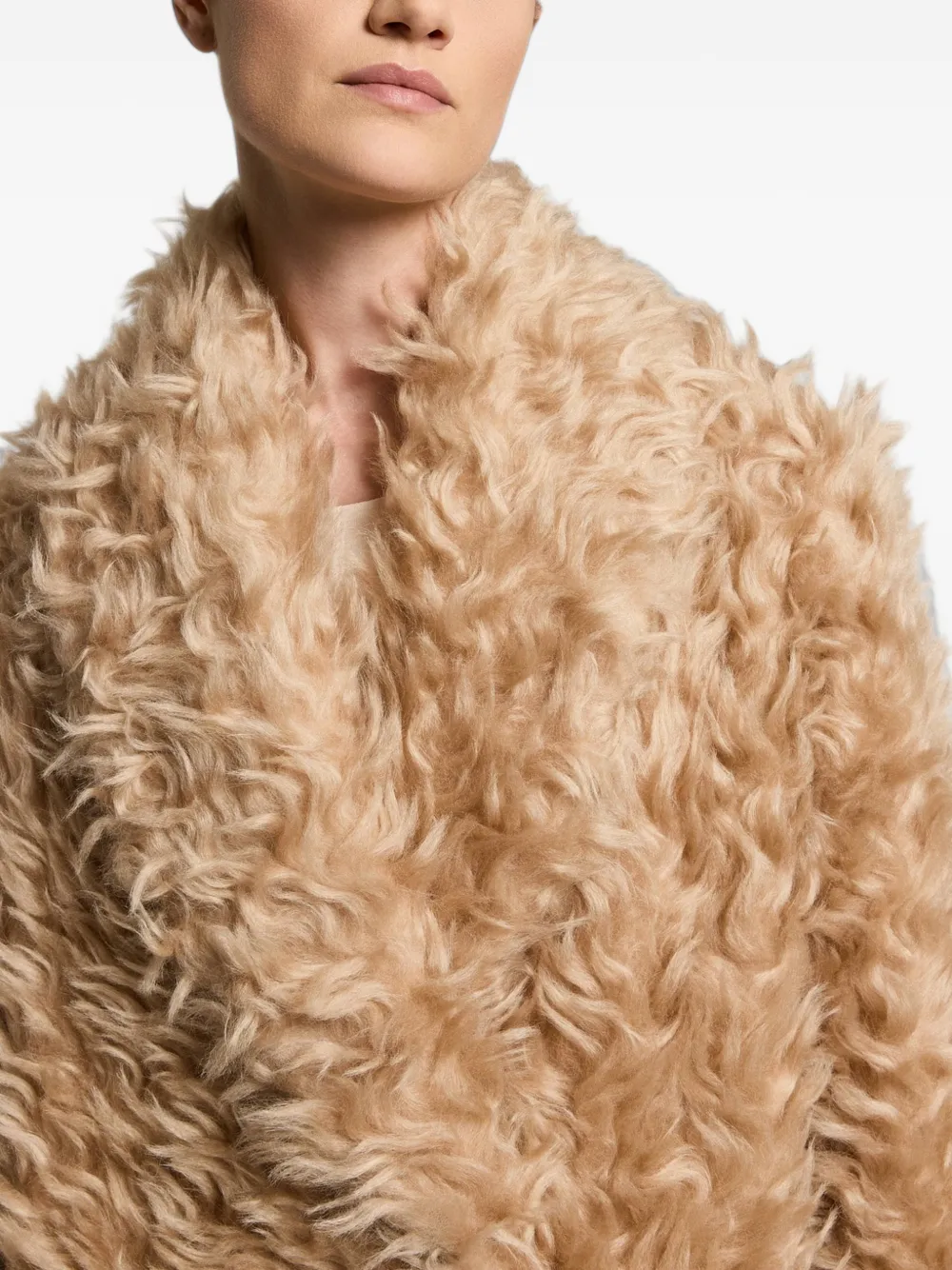 Peserico textured single-breasted coat Beige