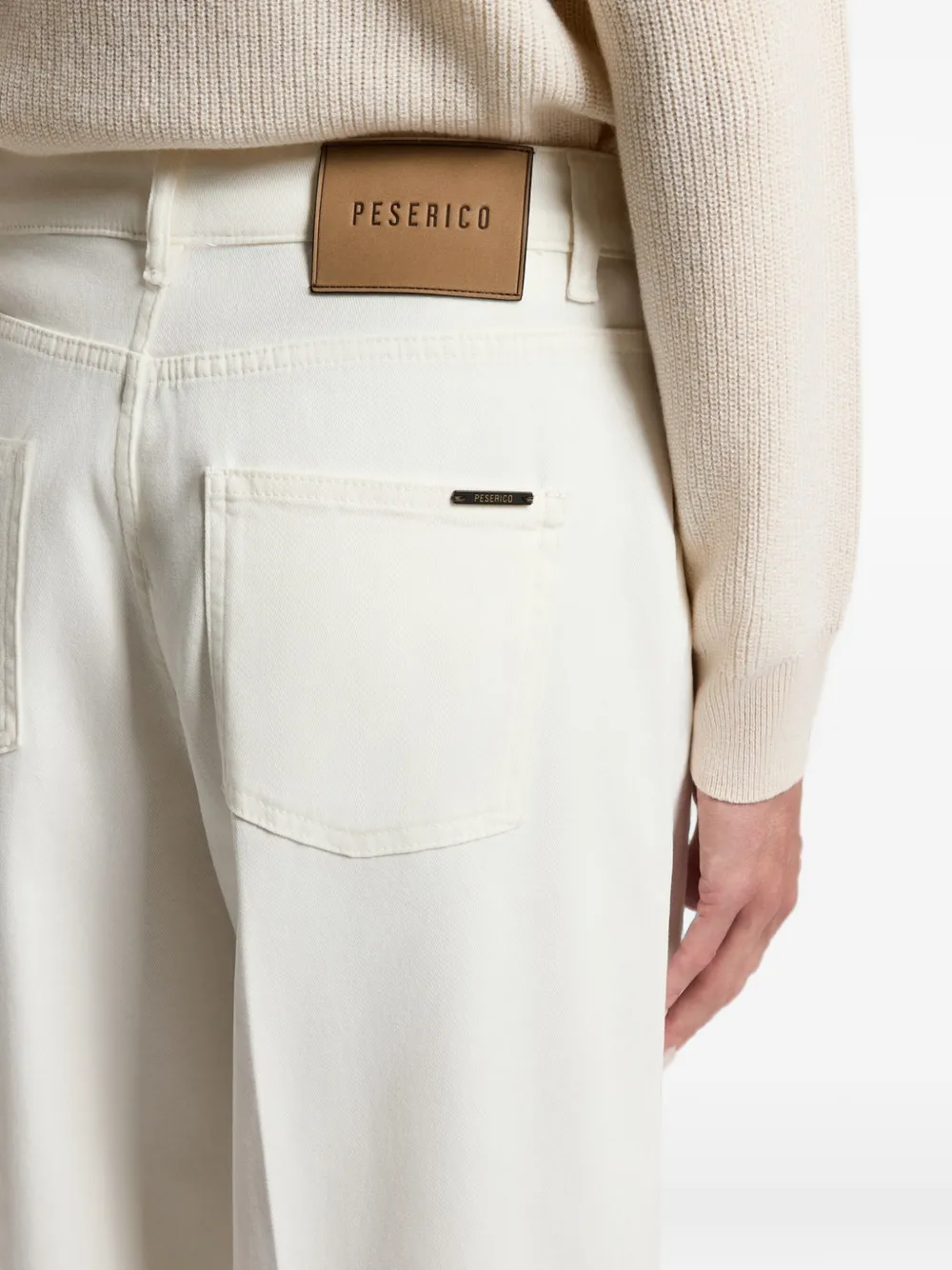 Peserico pleated wide-leg trousers Wit