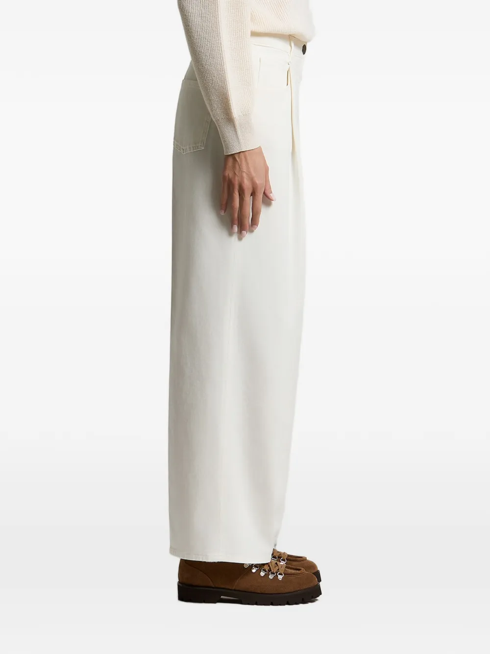 Peserico pleated wide-leg trousers Wit
