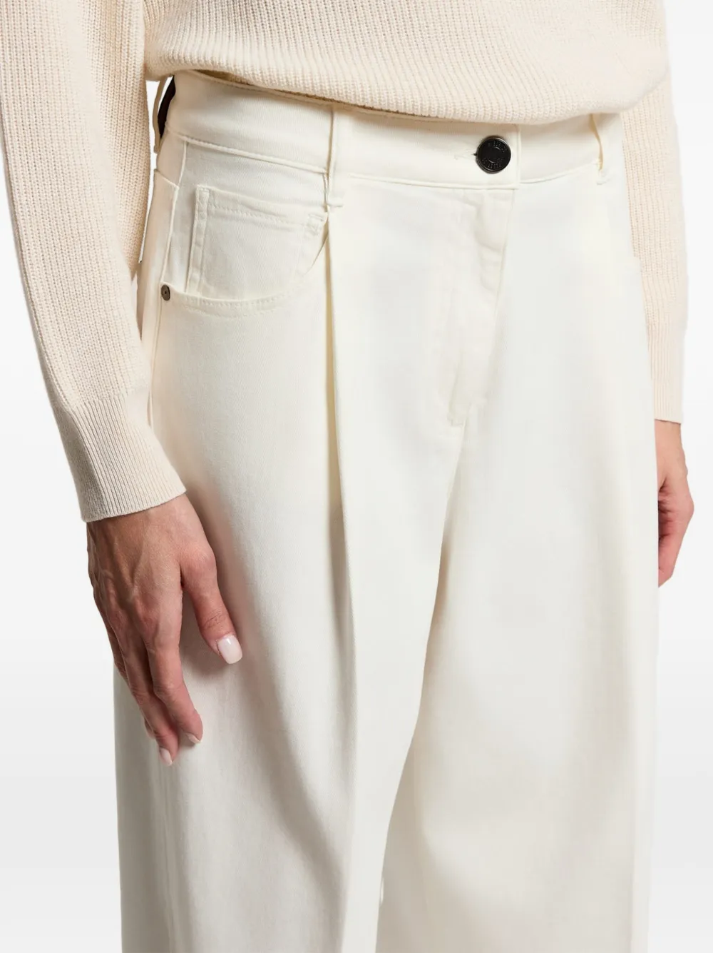 Peserico pleated wide-leg trousers Wit