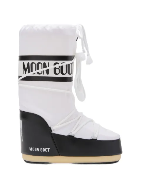 Moon Boot Kids logo-print lace-up boots