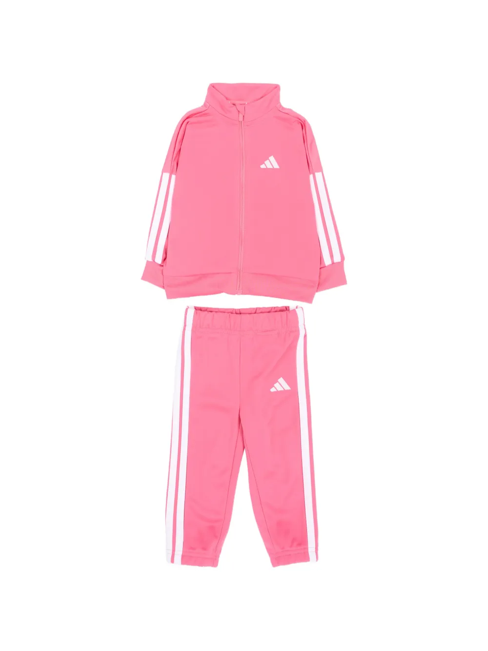 adidas Kids Trainingspak met logoprint en zijstreep Roze