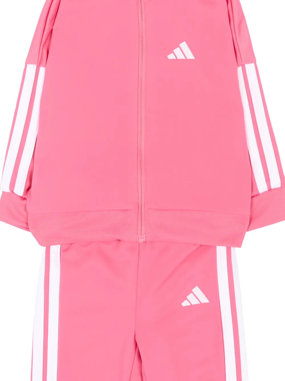 adidas Kids Trainingspak met logoprint en zijstreep Roze