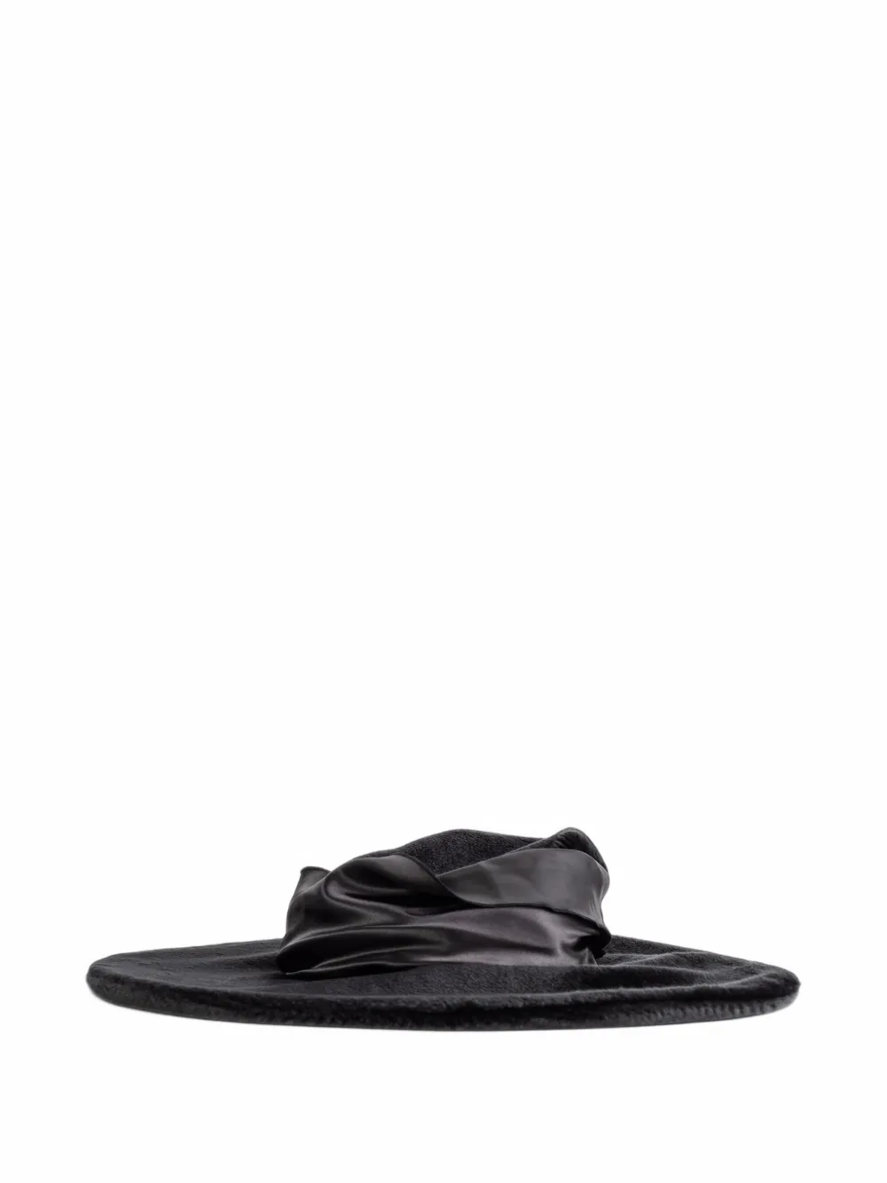 Junya Watanabe bow-detail wide-brim hat Zwart