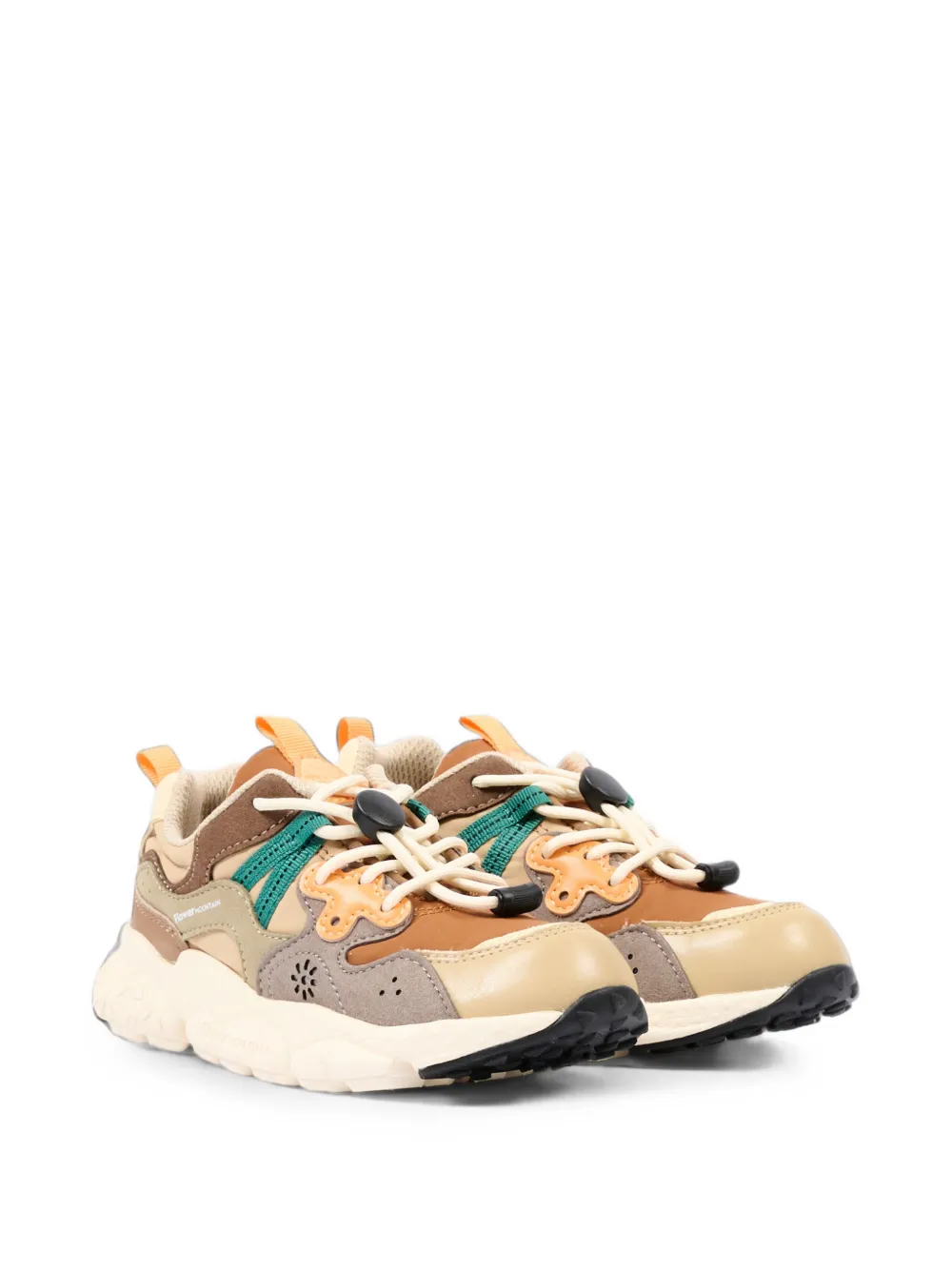 FLOWER MOUNTAIN KIDS colour-block panelled sneakers - Toni neutri