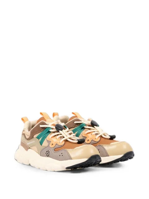FLOWER MOUNTAIN KIDS  colour-block panelled sneakers