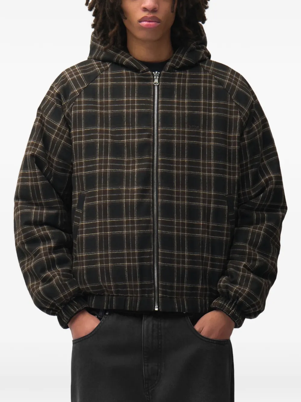 Arte Antwerp check-pattern reversible jacket