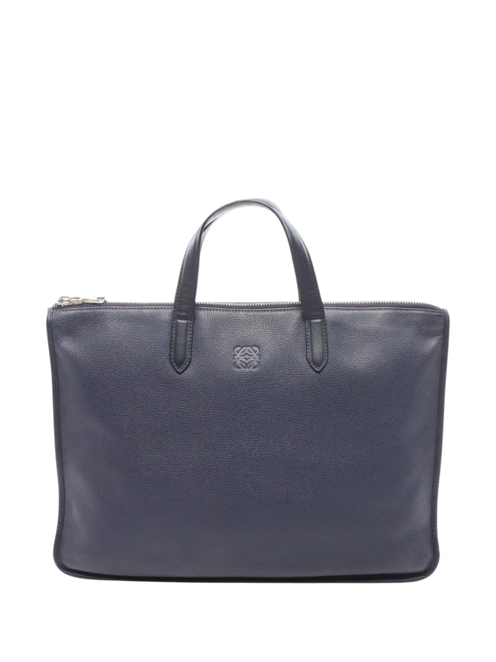 Loewe Pre-Owned 2000-2015 Leather Anagram Toledo Briefcase business bag - Blu