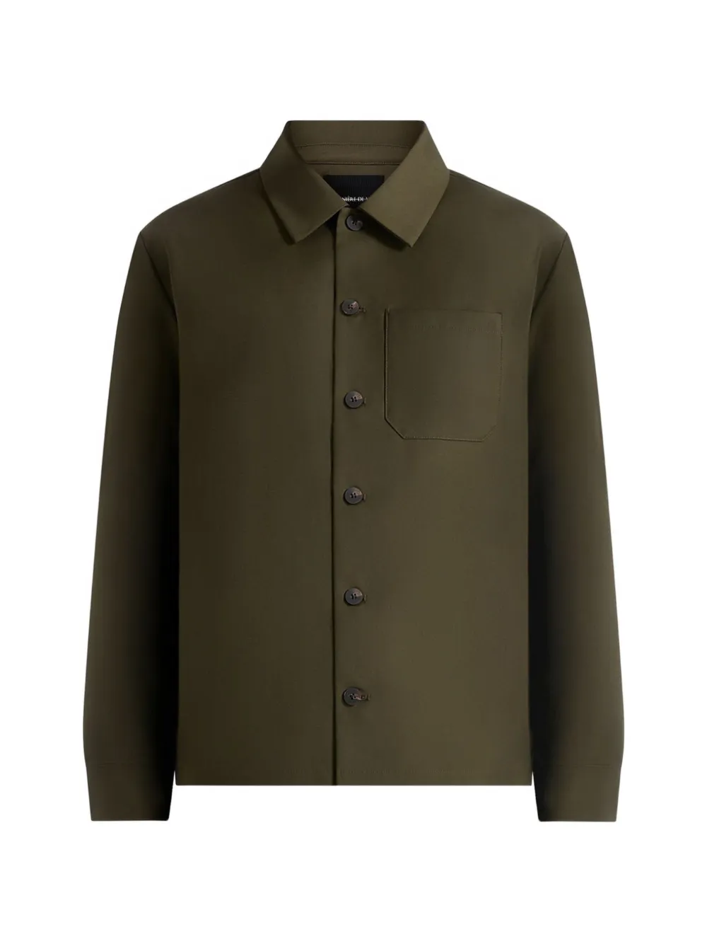 Manière De Voir Valentin in olive classic tailored ling sleeve shirt