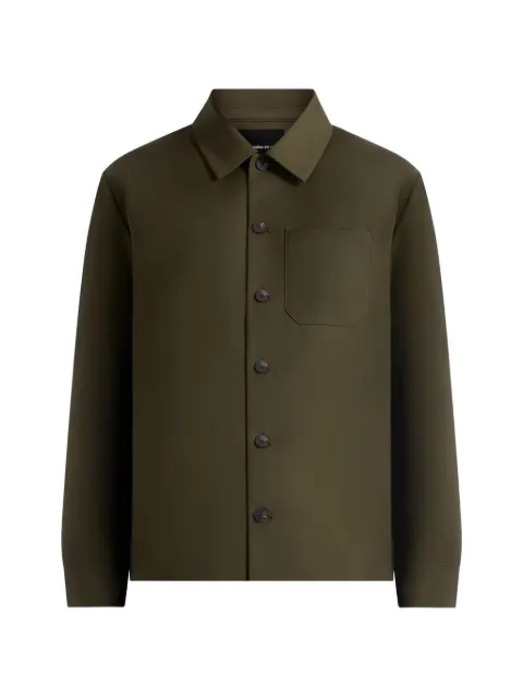 Manière De Voir Valentin in olive classic tailored long sleeve shirt