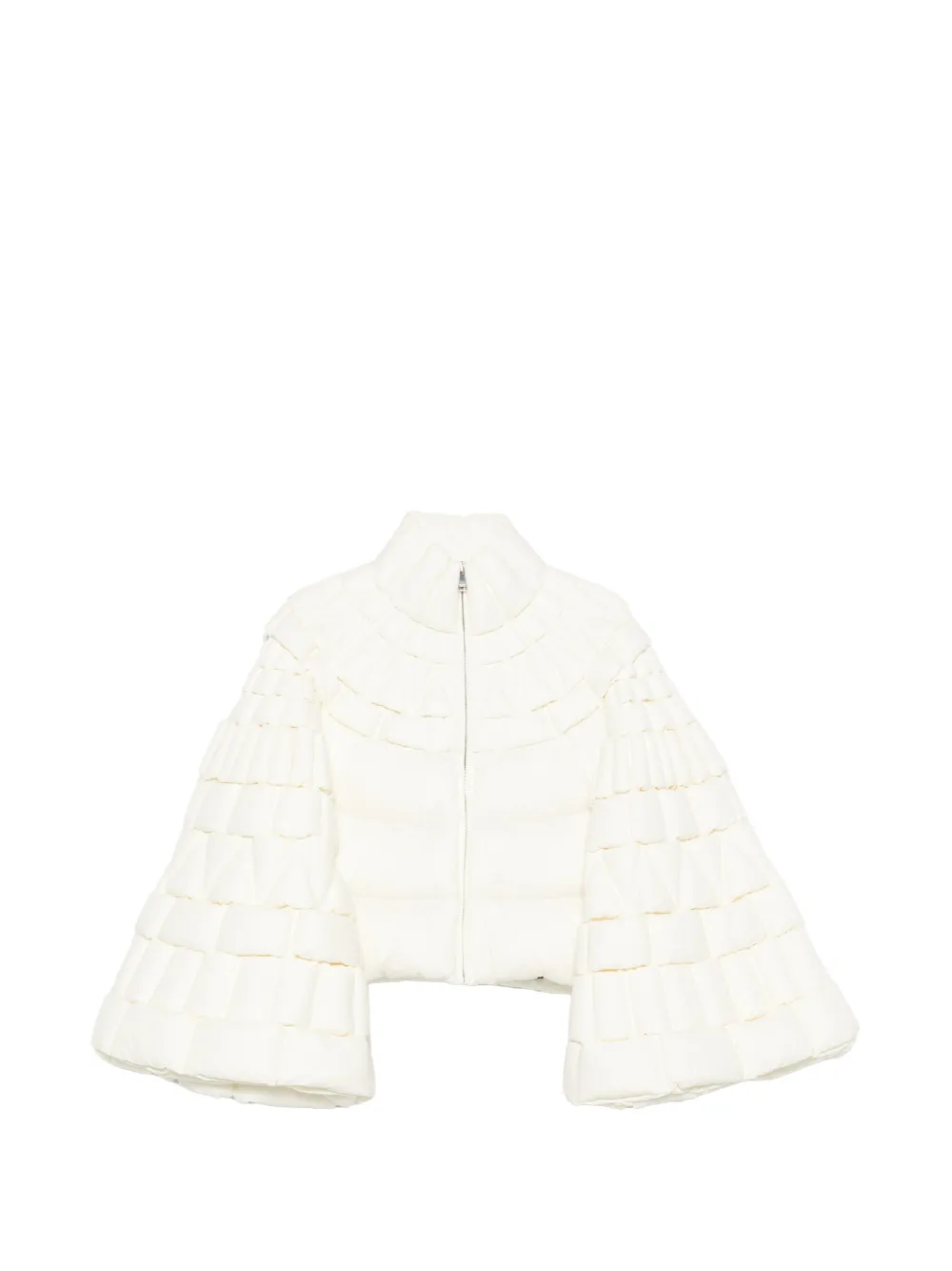 RAXXY quilted bell-sleeve jacket - Weiß