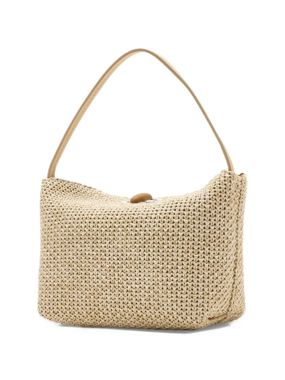 Christopher Esber mini turnlock raffia tote bag Beige