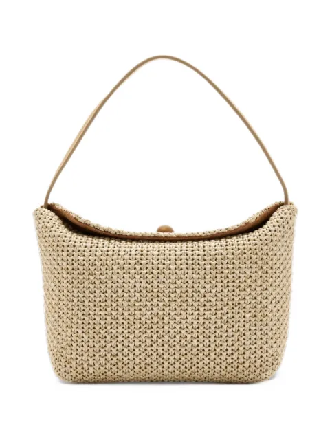 Christopher Esber mini turnlock raffia tote bag