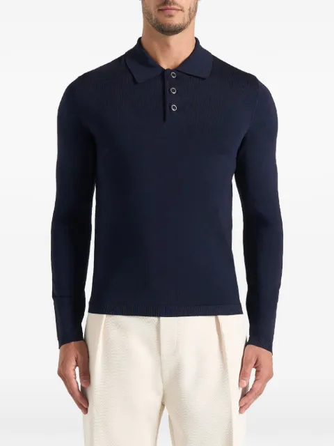 Manière De Voir playera tipo polo tejida PL002 in Navy Luxe