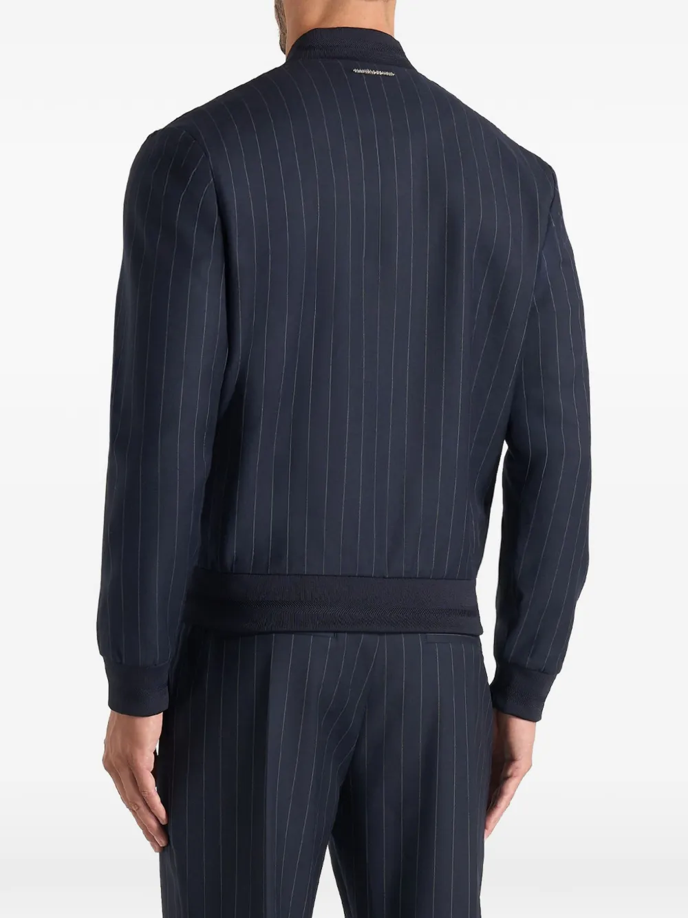 Manière De Voir Savin bomberjack met krijtstreep Blauw