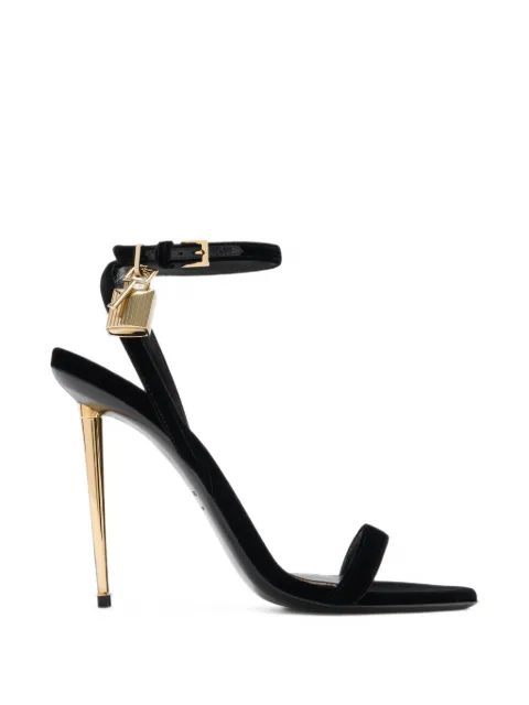 TOM FORD padlock velvet sandals
