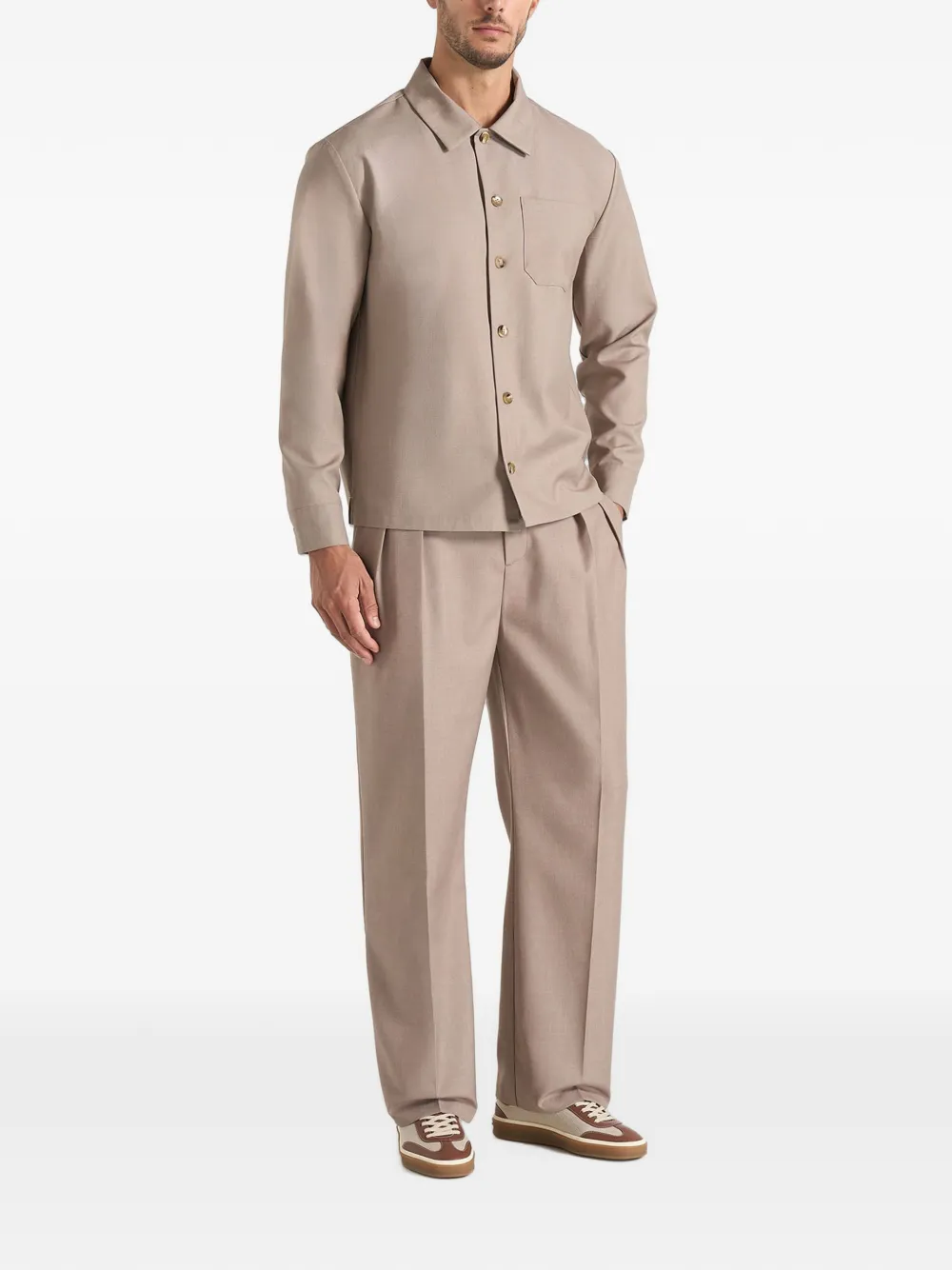 Manière De Voir Valentin overhemd met lange mouwen Beige