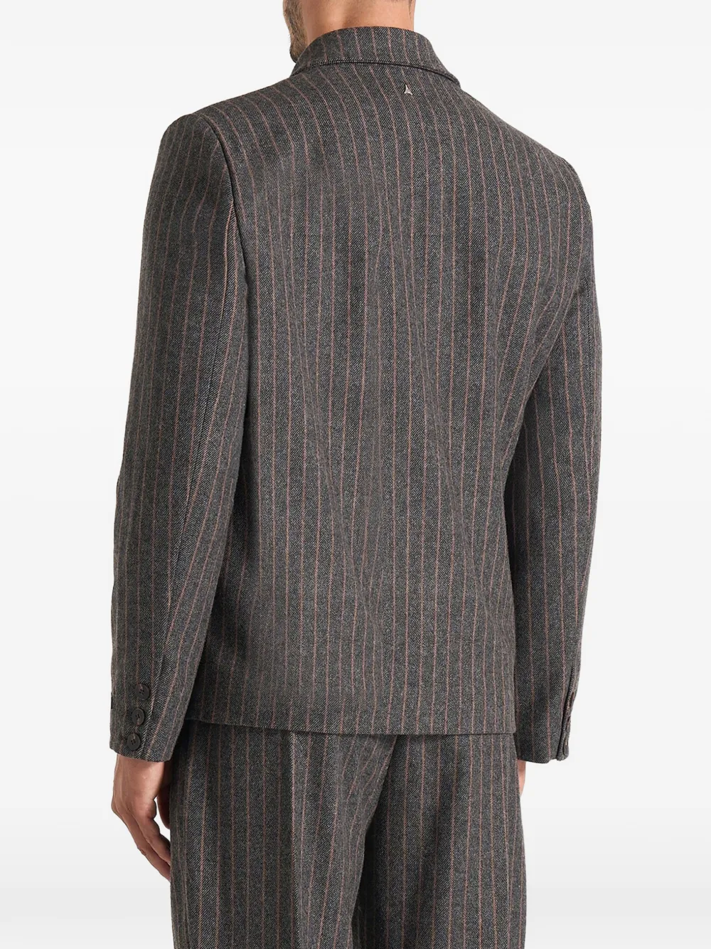 Manière De Voir Didier wollen blazer met dubbele rij knopen en krijtstreep Grijs