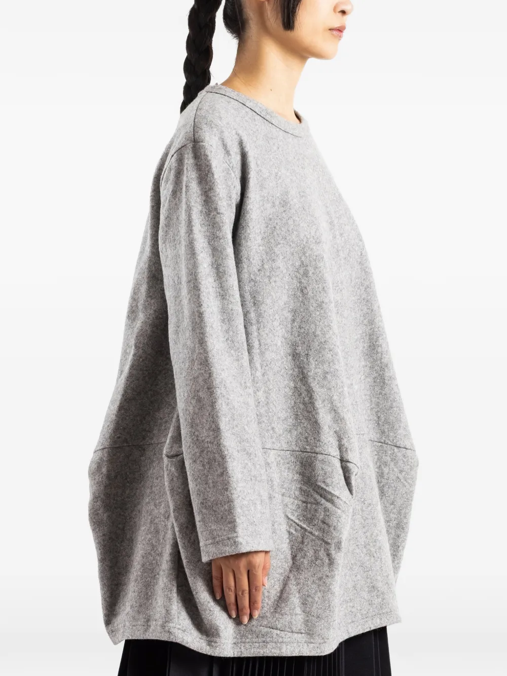 Comme Des Garçons Long-sleeve Oversized T-shirt in Grey, view 3