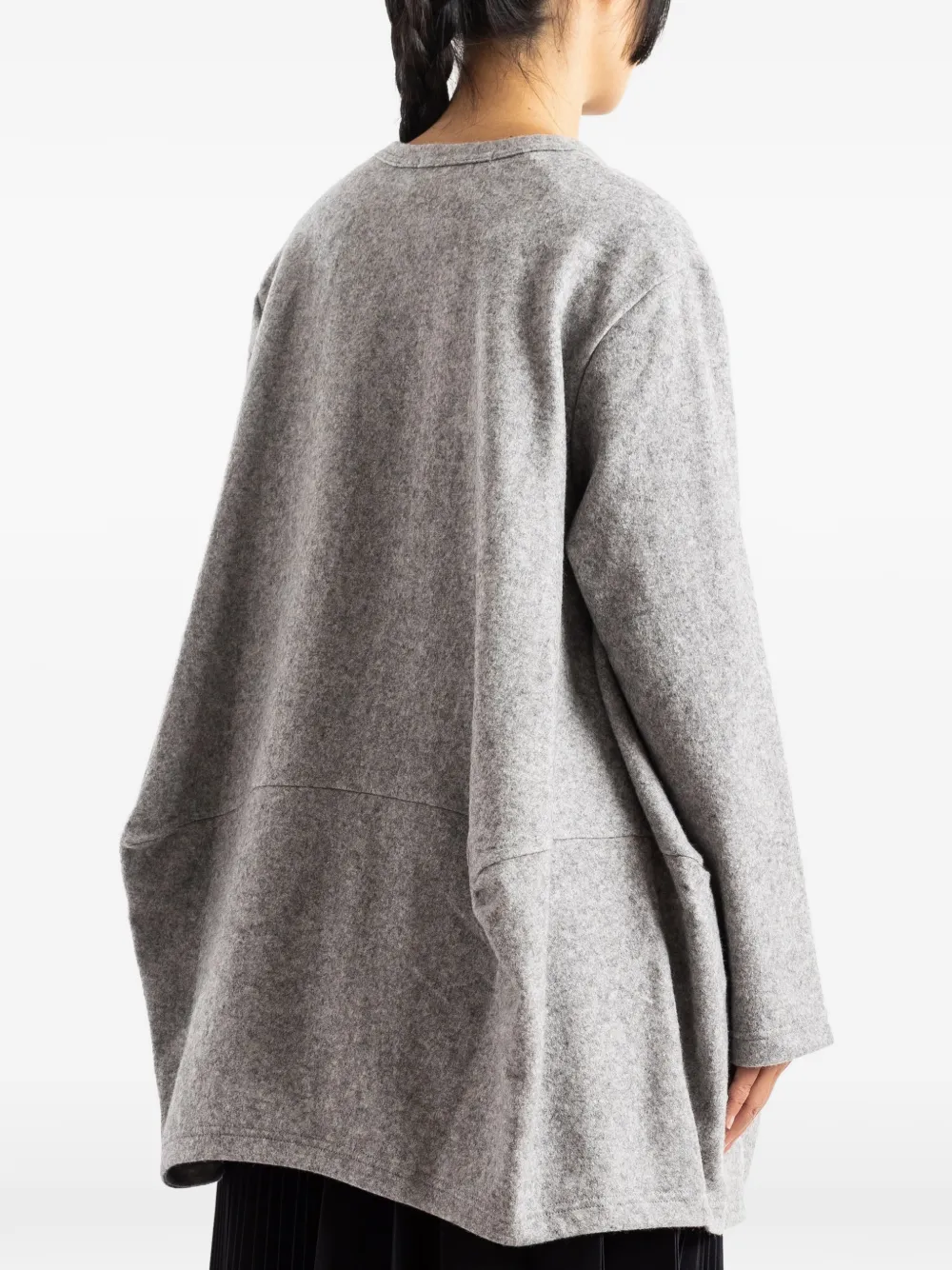 Comme Des Garçons Long-sleeve Oversized T-shirt in Grey, view 4