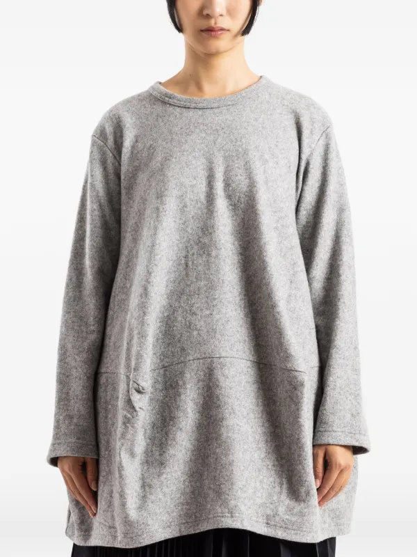 Comme des Garçons Long-sleeve Oversized T-shirt in Grey