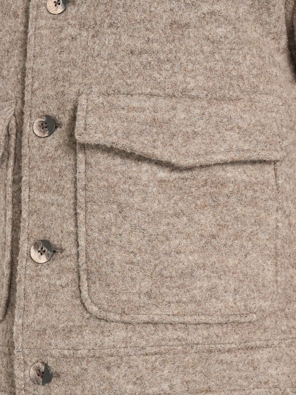 Manière De Voir Aurel wollen jack met reverskraag Beige