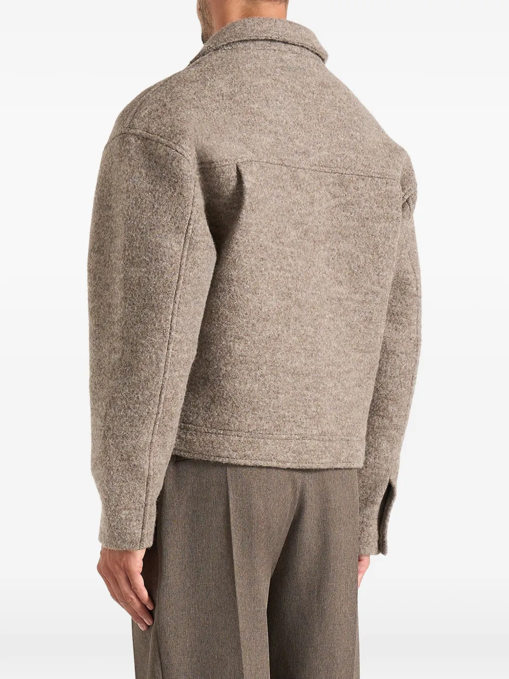 Manière De Voir Aurel wollen jack met reverskraag Beige