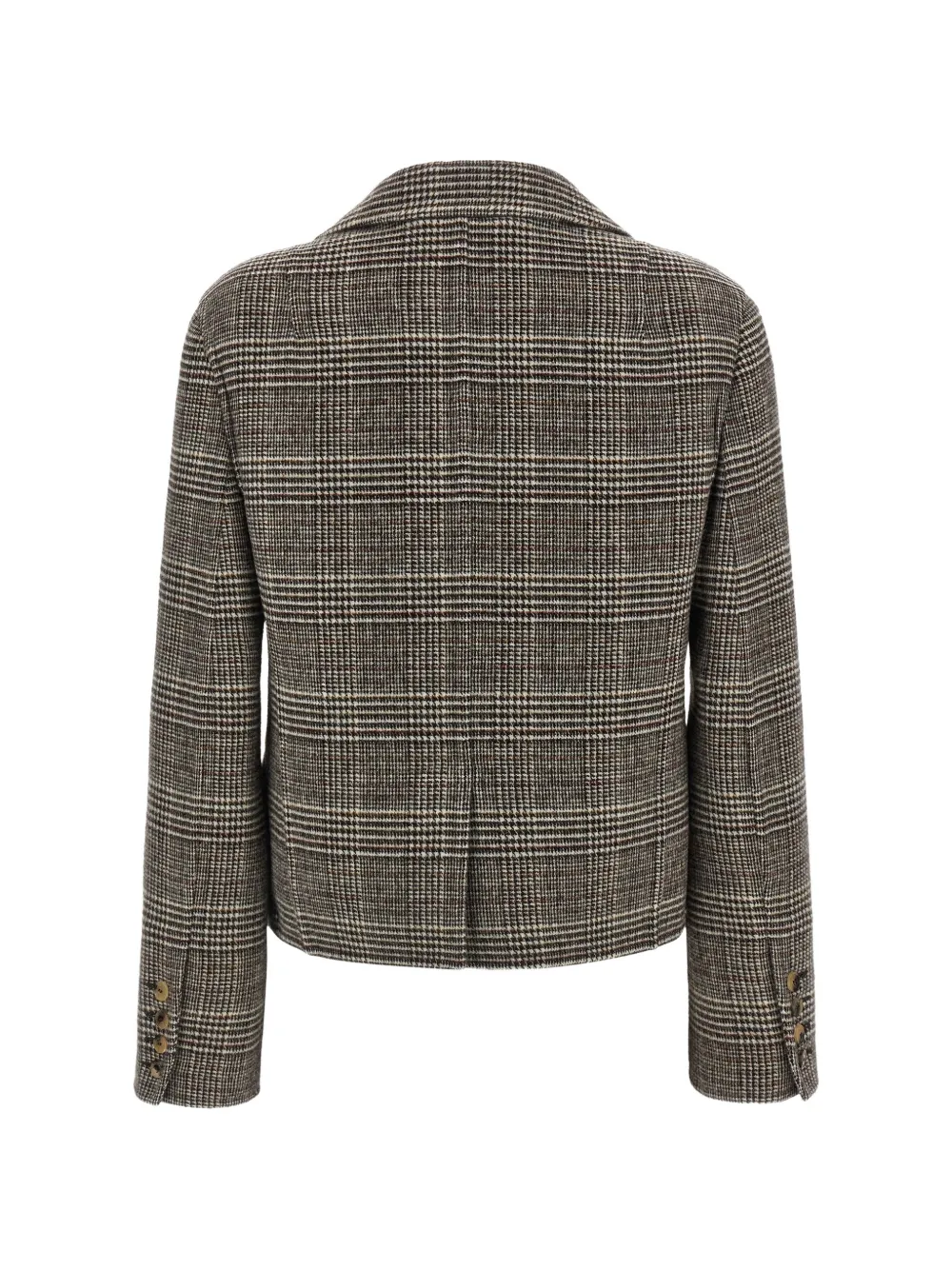 Ermanno Scervino Cropped wollen blazer met enkele rij knopen Bruin