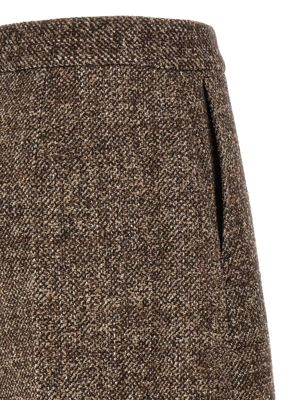 Agnona Amanda bermuda shorts met gemêleerde textuur Bruin