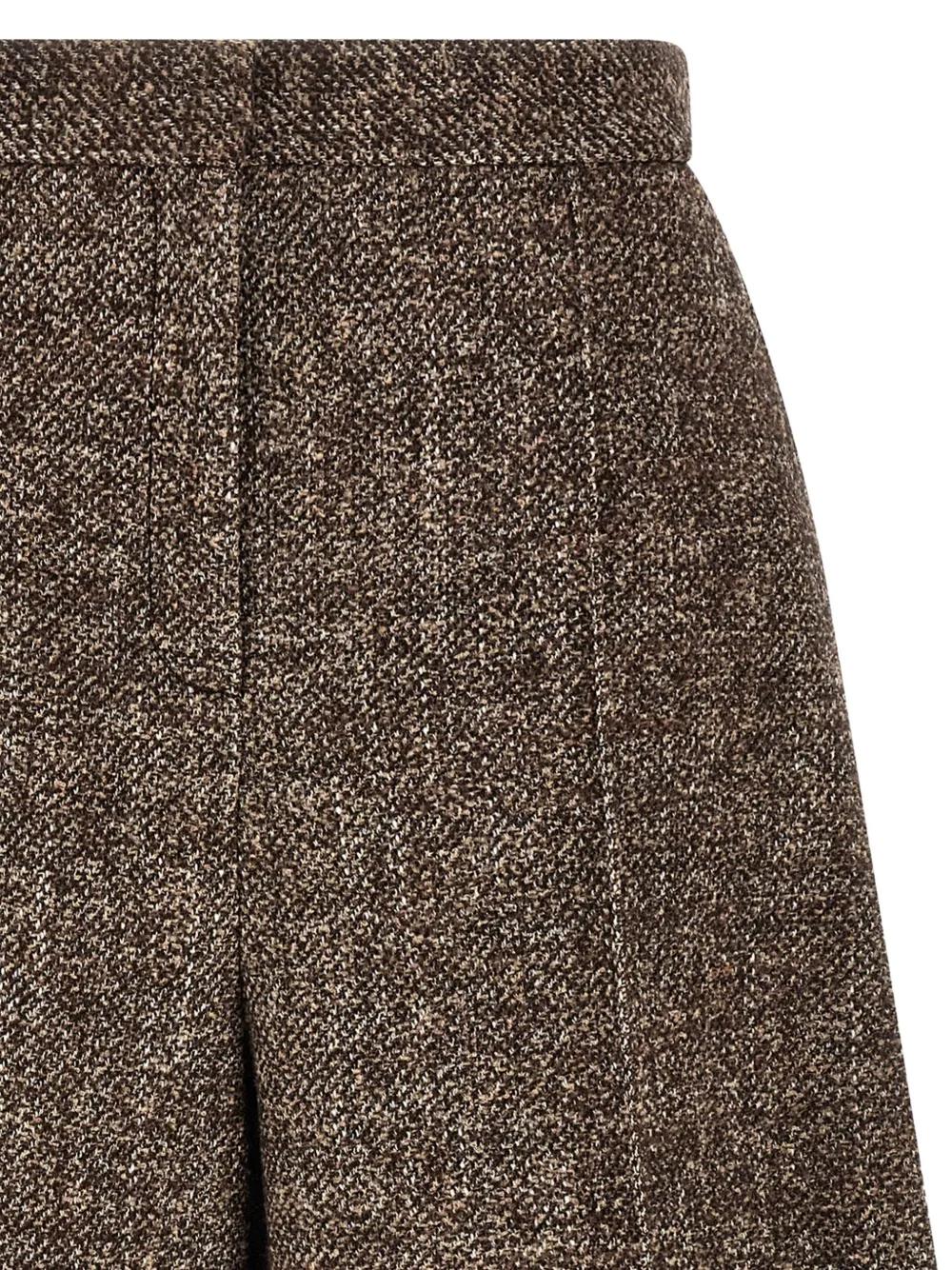 Agnona Amanda bermuda shorts met gemêleerde textuur Bruin
