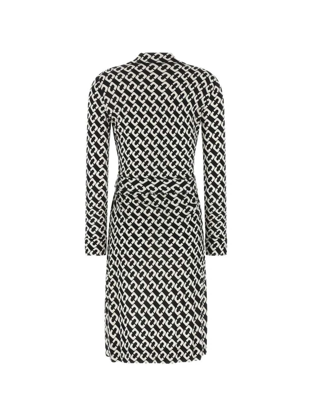 DVF Diane von Furstenberg Jeanne zijden wikkeljurk met geometrische print Zwart