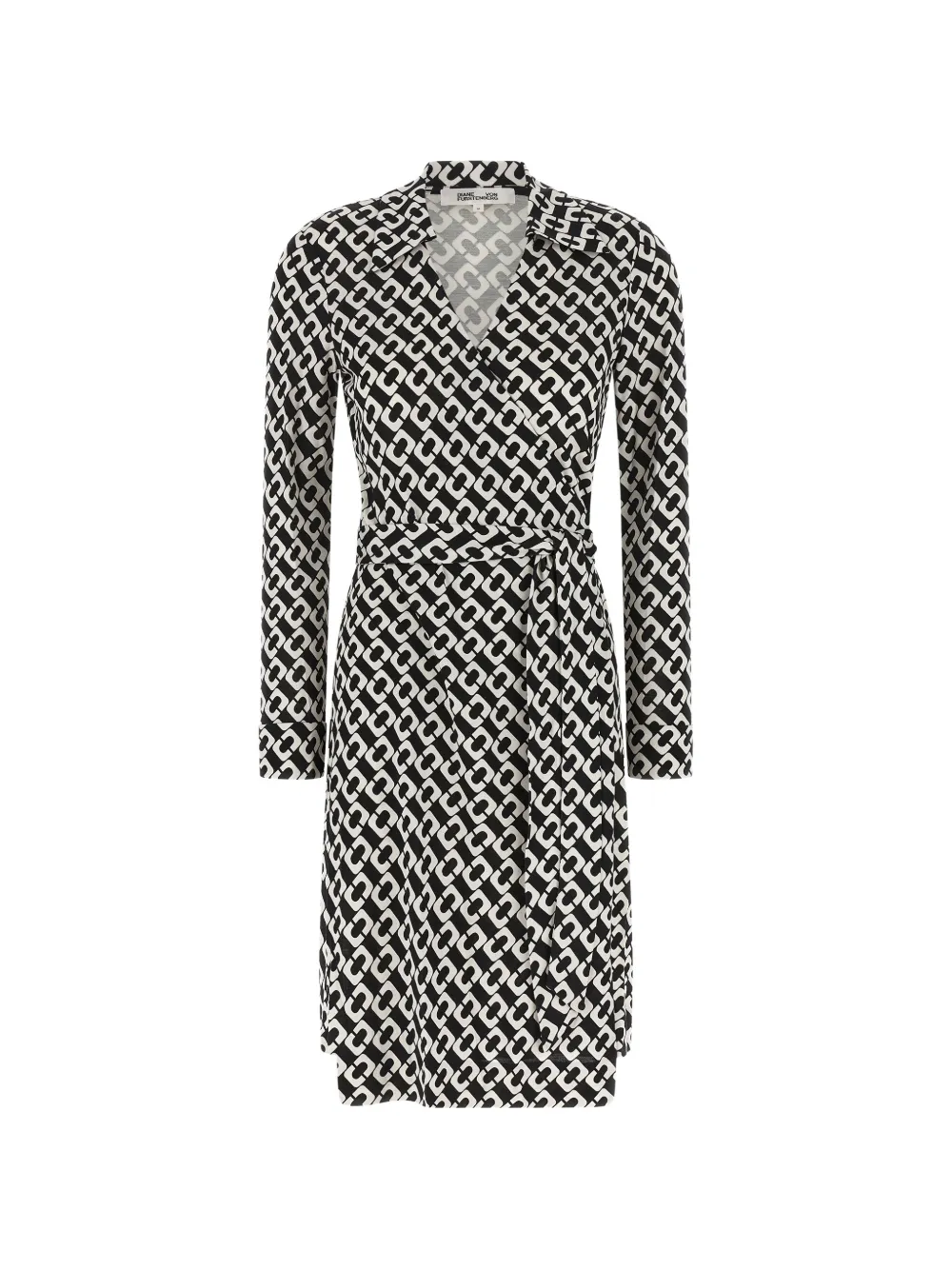 DVF Diane von Furstenberg Jeanne geometric-print wrap silk mini dress