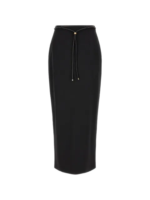 Agnona belted high-waisted midi skirt