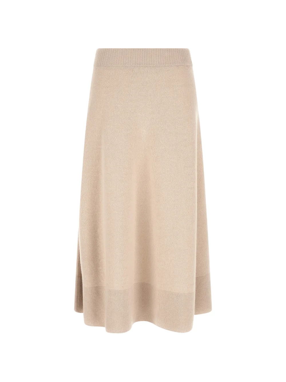 Agnona knitted flared cashmere midi skirt