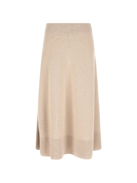 Agnona knitted flared cashmere midi skirt