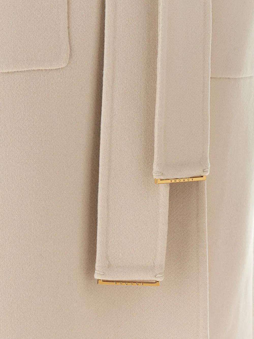 Agnona Kasjmier top met ceintuur Beige