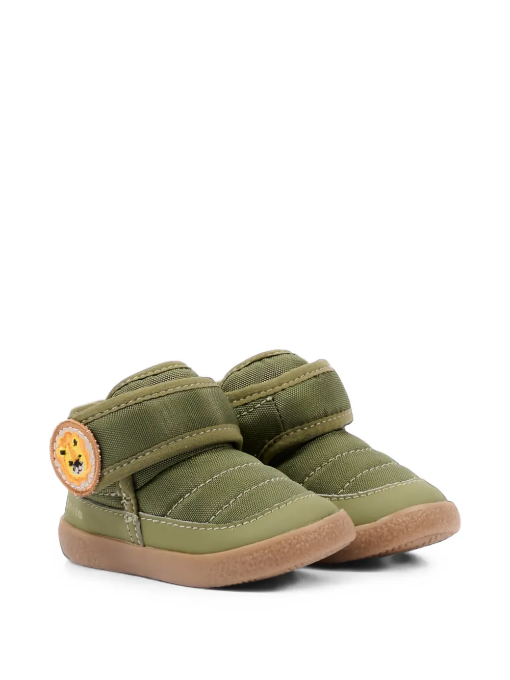 Falcotto Little Friends lion-patch touch-strap sneakers - Verde