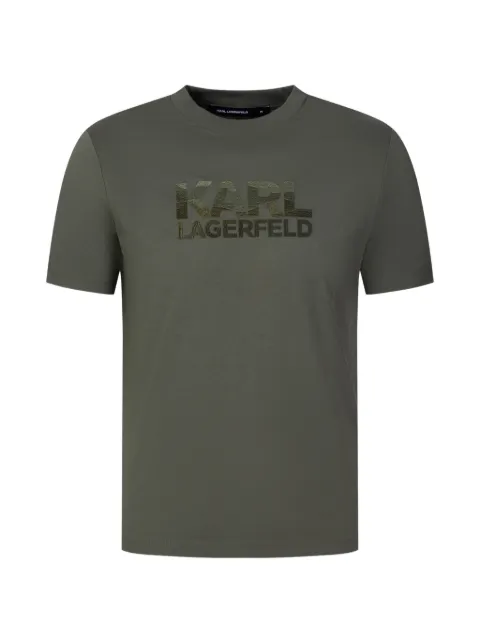 Karl Lagerfeld logo-embroidered T-shirt