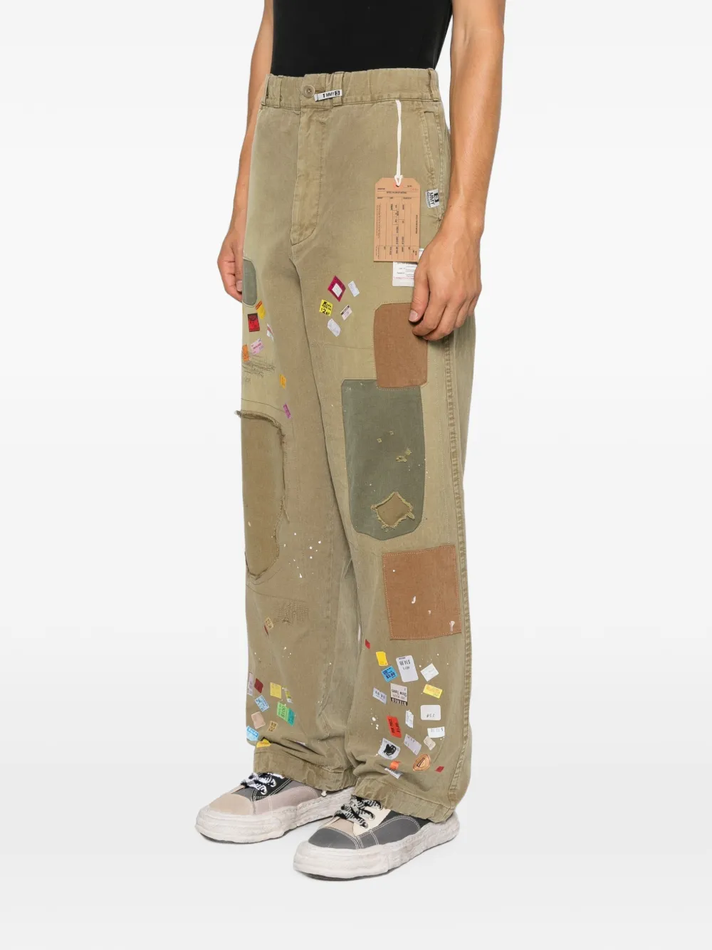 Maison MIHARA YASUHIRO Jeans met patchwork Groen