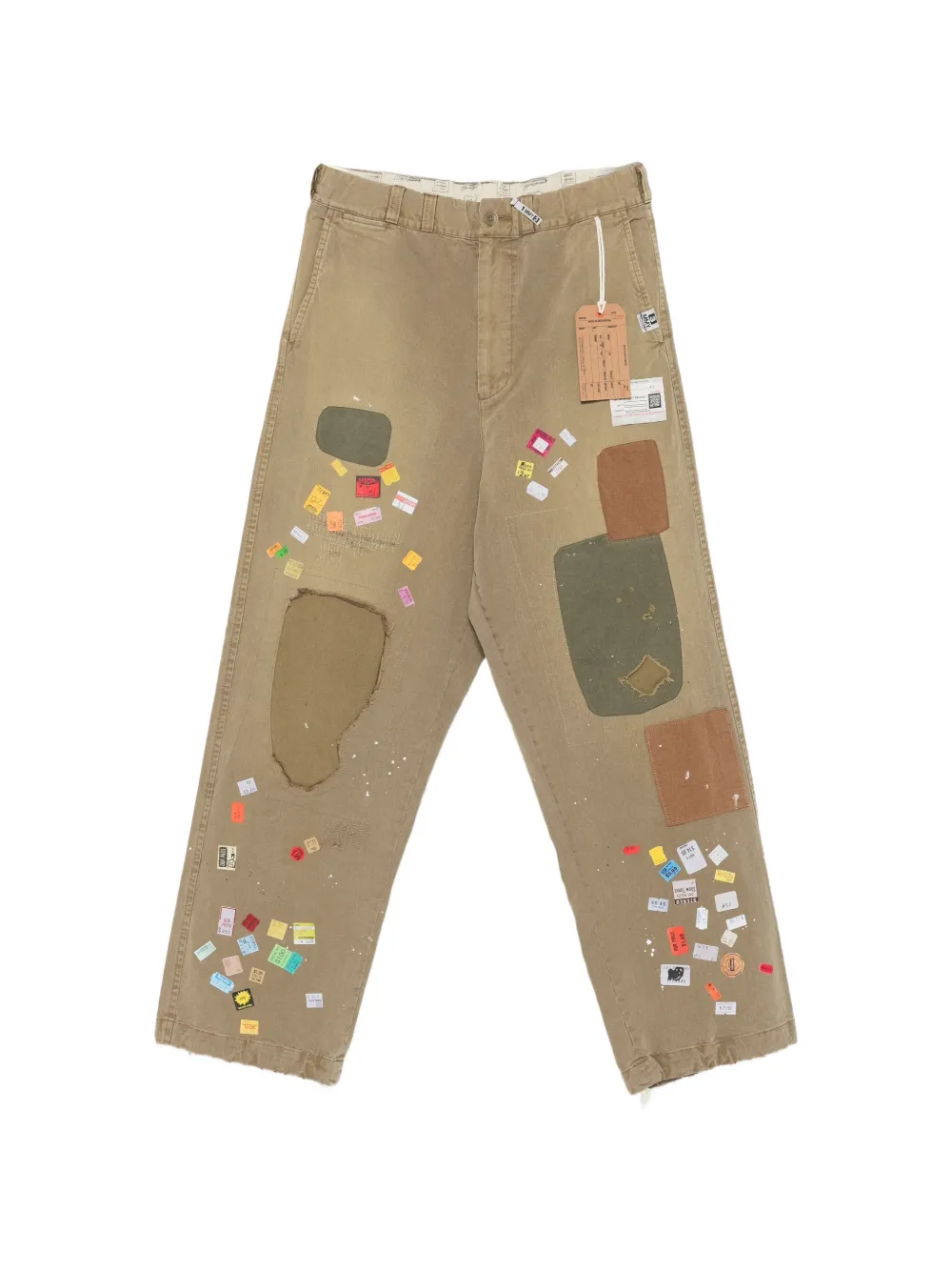 Maison MIHARA YASUHIRO patchwork jeans - Verde