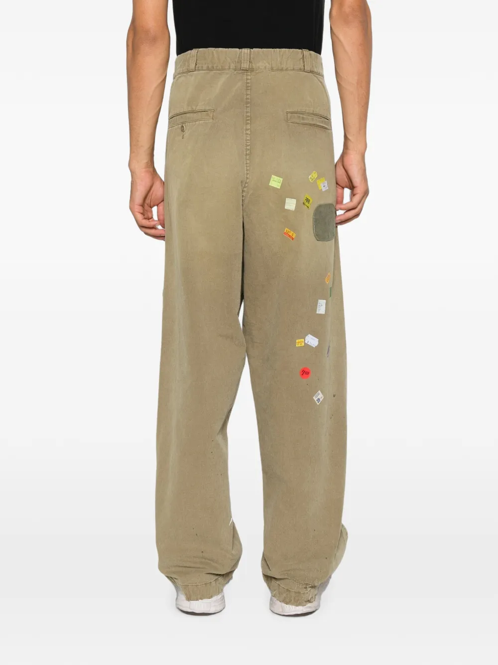 Maison MIHARA YASUHIRO Jeans met patchwork Groen