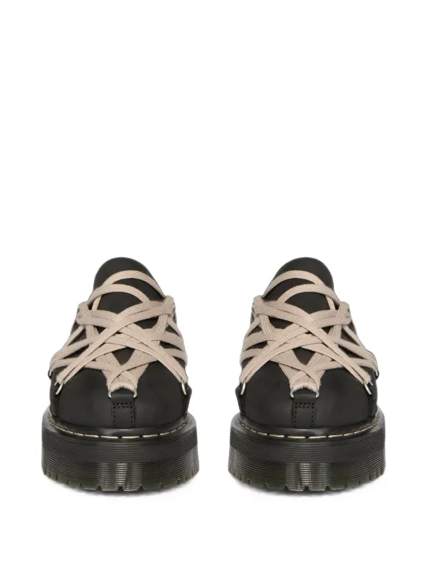 Rick Owens x Dr. Martens Quad Sole Megalace Leather Mules | Black